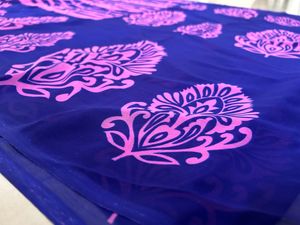 Chiffon Saree with Fall Beading