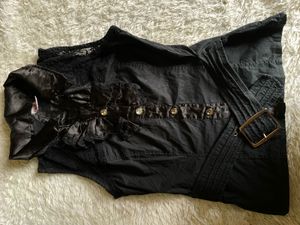 Y2K Xceso Black Sleeveless Top