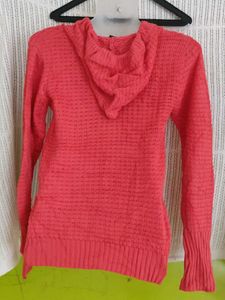 Coral Knit Hoodie