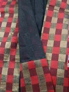 Elegant Checkered Saree