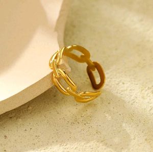 Chain Link Ring pvd Anti tarnish