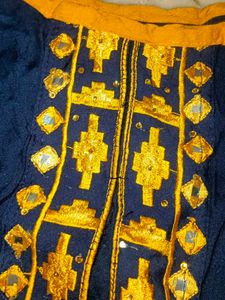 Embroidered Mirror-Work Cape