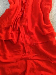 red tiered bottom y2k dress