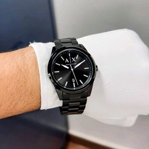 Armani Exchange Black Stainless Steel Watch