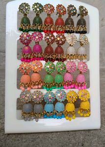 Colorful Jhumka Earrings