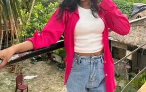 Pink Button-Down Top
