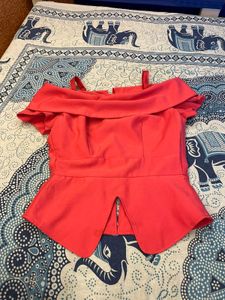Beautiful Rust Off Shoulder Top