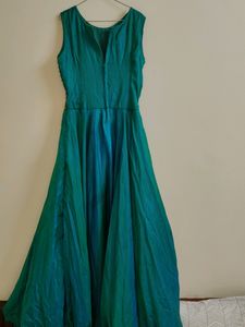 Peacock Green Colour Gown