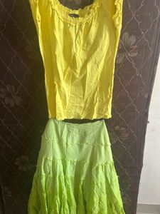 Cute Top & Skirt Set