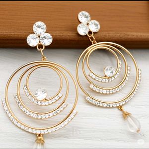 Statement Crystal Hoop Earrings