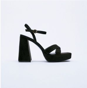 ZARA black Suede Heels