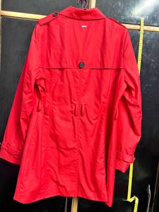 Red Trench Coat - Size Medium