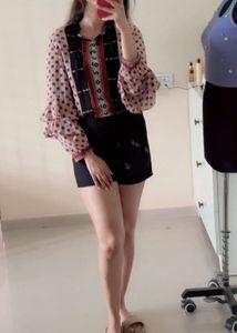 Retro Print Blouse