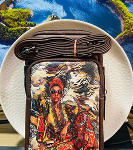 Brown Portrait Crossbody Bag