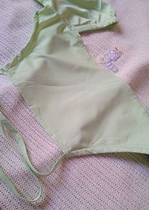 Mint Green Puff Sleeve Crop Top