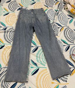 Trendy Patchwork Wide Leg Jeans