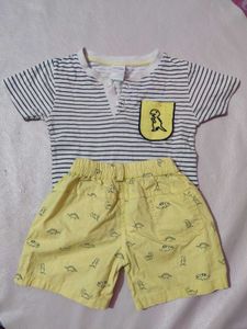 Cute Striped Tee Set