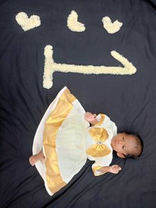 Kerala Kasavu Dress - Newborn