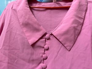 Medium Length Pink Korean Top