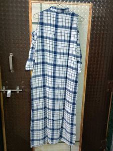 Libas Blue &amp; White Checkered Dress