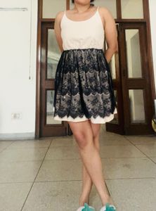 Lace Beige Dress Super Elegant