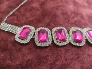 new Pink Gemstone Necklace