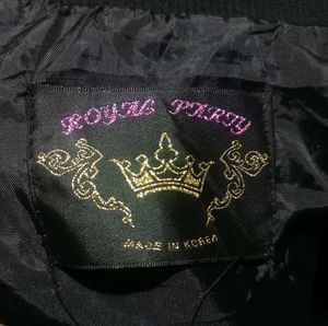 Houndstooth Print Bomber Jacket