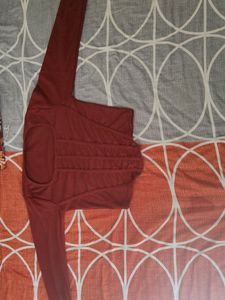 Maroon Full Sleeves Top