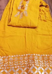 Mustard Yellow Sharara Set