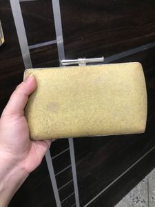 Silver Clutch Cum Sling Bag