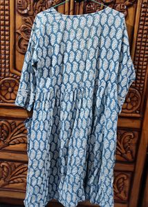 Taavi Blue Ethnic Print Dress (S) With POCKETS!