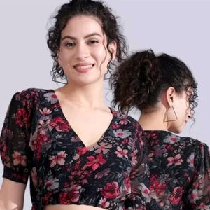 Beautiful Floral Print Crop Top