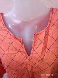 Xl Branded Stylish Orange Kurta