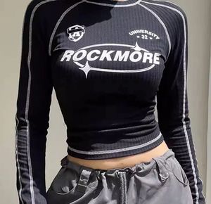 Rockmore Graphic Ribbed Long Sleeve Top