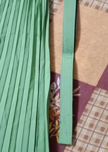 Green Pleated Skirt
