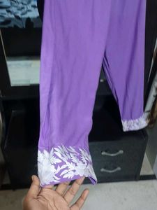 Purple Colour Kurta With Plazzo Set