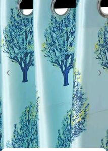 Cortina Turquoise Printed Curtains