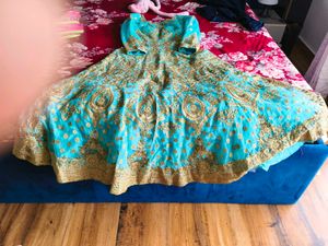 wedding gown(padded) katdana zardosi n sitara work