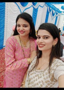 Cream &amp; Gold Patiala Salwar Suit And Dupatta Set