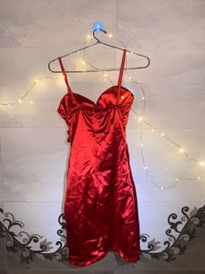 Red Bodycon Velvet Dress
