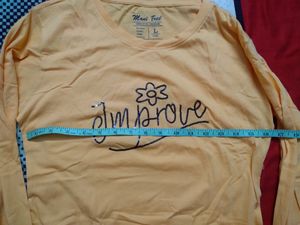 Women&#39;s Yellow Full Sleeves Tee