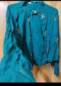 Teal Embellished Jacket