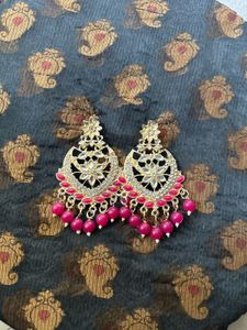 Jhumkas With Stones And Beads
