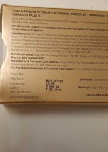 MyGlamm Total Makeover  FF Cream