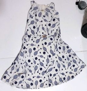 Tennis Racket Print Dress