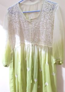 Chikankari Peplum Kurti