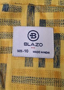 Yellow Printed Shirt For Boys