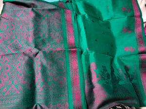 Green &amp; Pink Dress Material