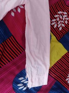Beautiful Light Pink Cotton Nighty For Women