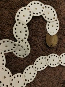 Vintage White &amp; Gold Belt